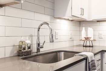 Sink with faucet